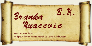 Branka Muačević vizit kartica